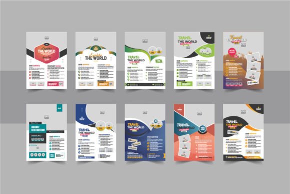 Download Travel Flyer or Poster Design Bundle - Travel flyer Collection