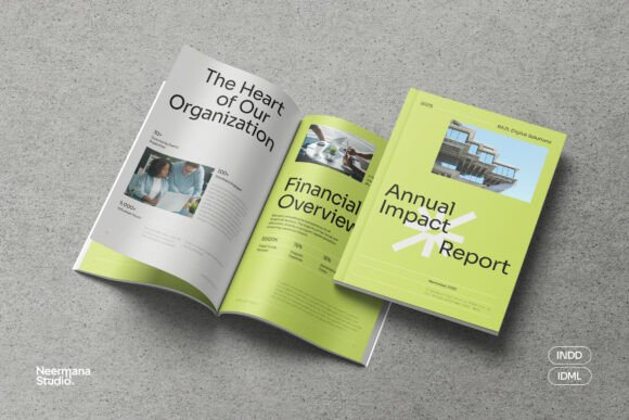 Download Green Non-Profit Charity Annual Report - Profit Collection