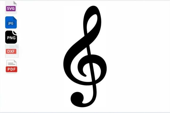 Download Treble Clef SVG Music Symbol Instant - Clef Collection