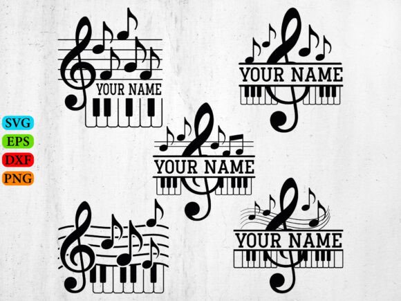 Download Music Monogram SVG, Treble Clef Piano - Clef Collection