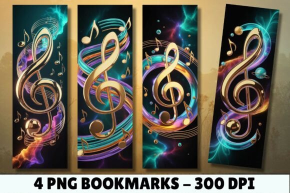 Download Treble Clef and Music Notes Bookmarks - Clef Collection
