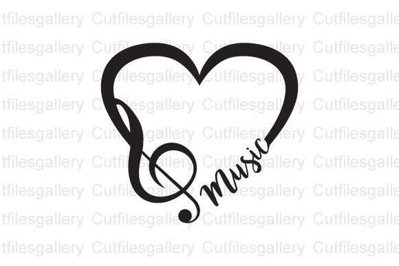 Download Heart Treble Clef SVG, Music Note SVG - Clef Collection